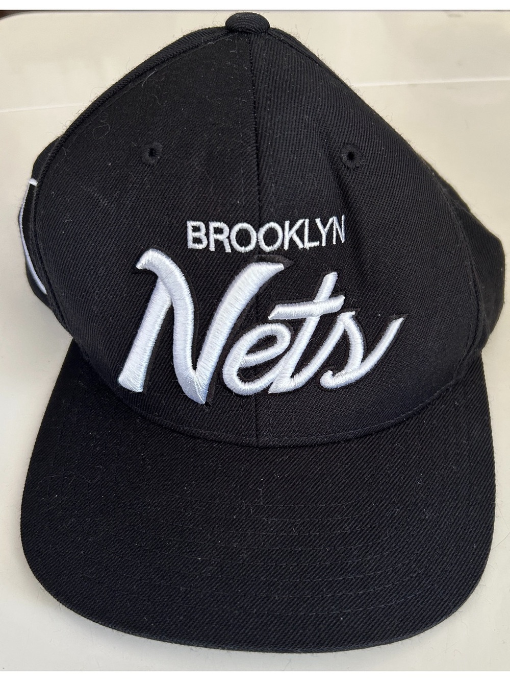 Brand New Without Tags Mitchell & Ness Brooklyn Nets Black Baseball Cap O/S